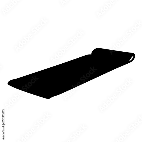 Vector illustration of a rolled sleeping pad for outdoor adventures and camping
