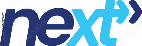 Contemporary next logo design in clean professional vector style