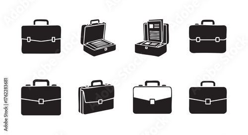 Business Briefcase Icons Vector Illustration for Professional and Corporate Design