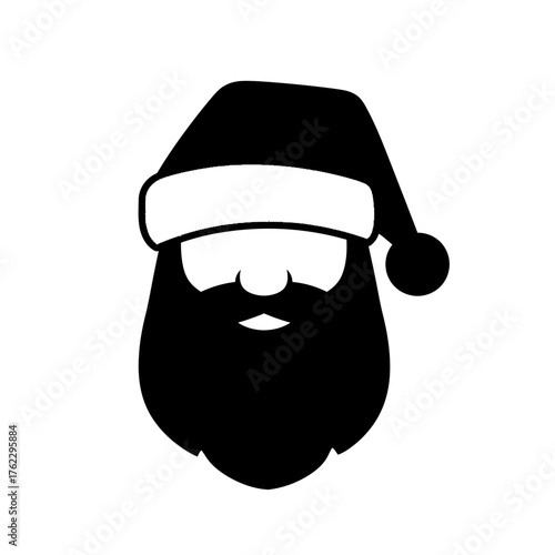 Minimalist silhouette of a joyful winter holiday icon