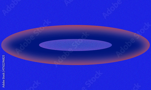 Abstract 3D Elliptical Shape with Gradient and Deep Blue Background