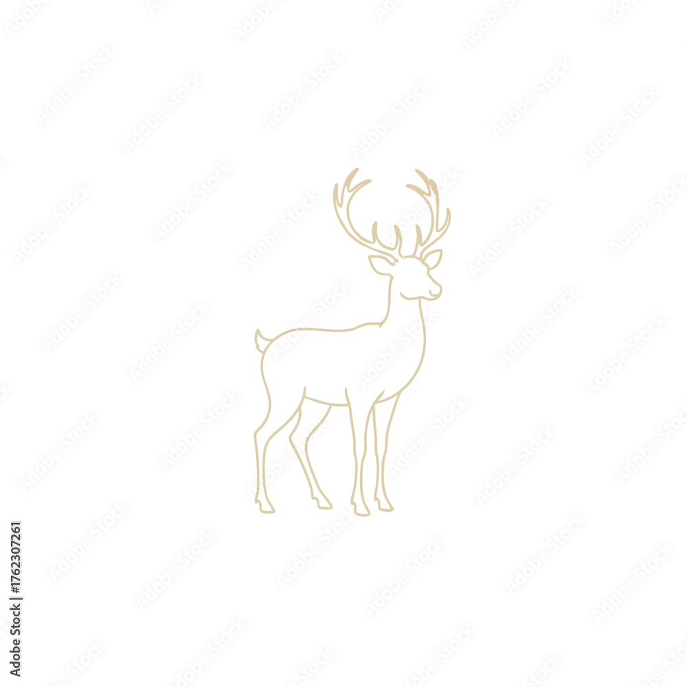 Fototapeta premium deer silhouette vector