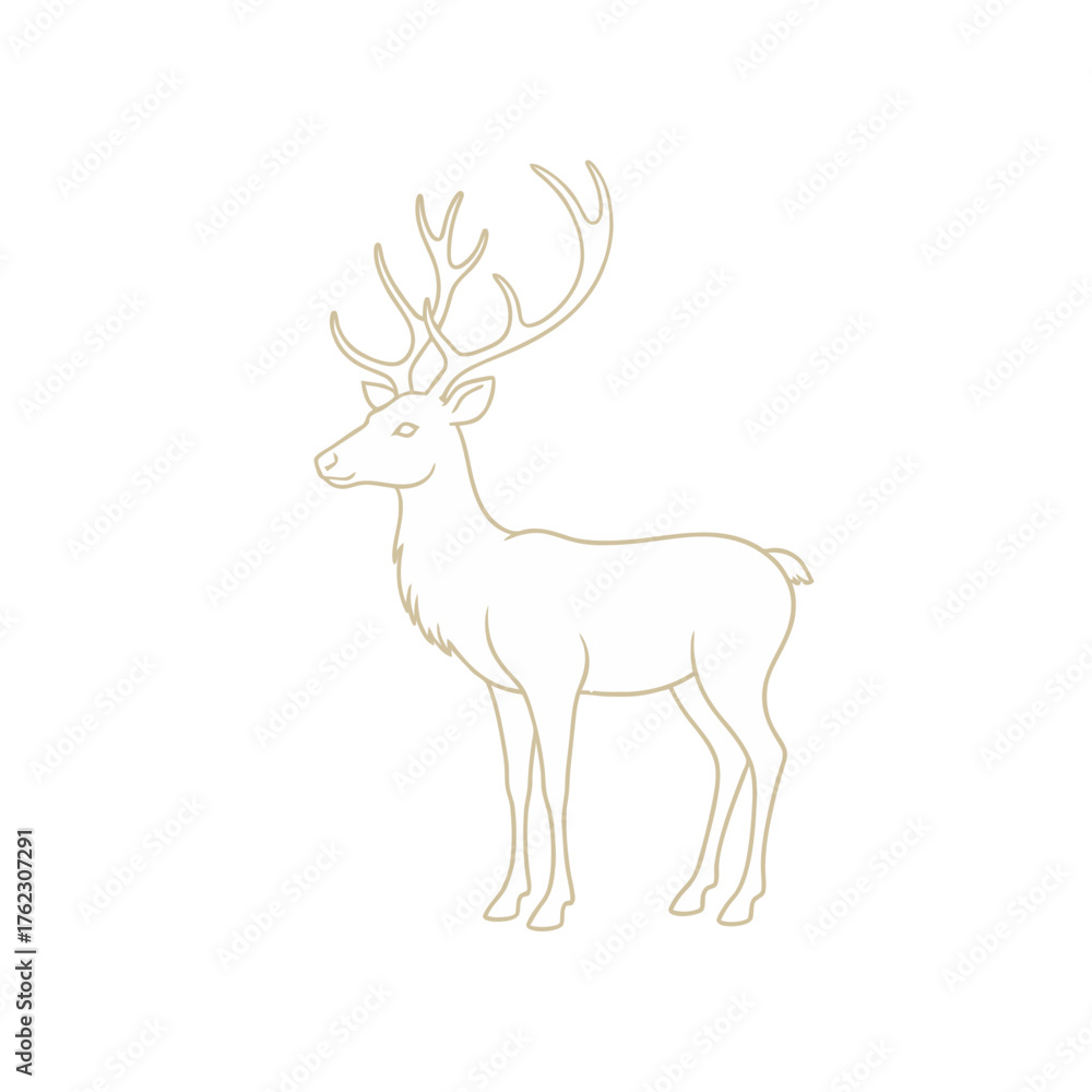 Obraz premium deer vector illustration