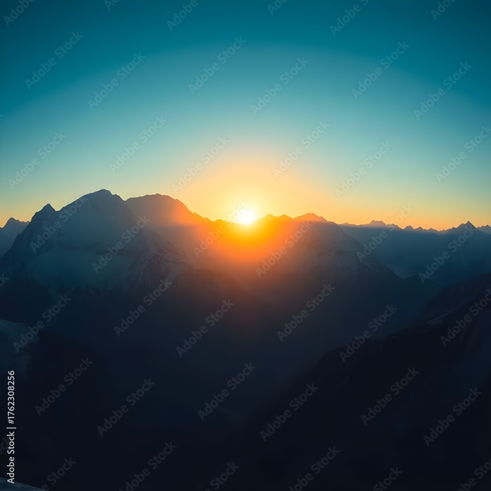 Obraz premium sunset in the mountains very beautuful picture 