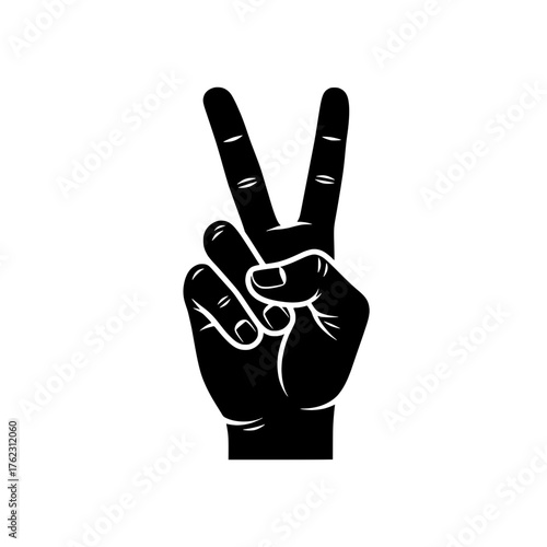 Peace Sign Hand Gesture Icon