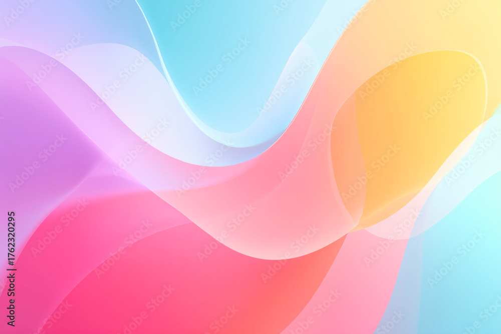 Naklejka premium Abstract vibrant background with smooth colourful flows