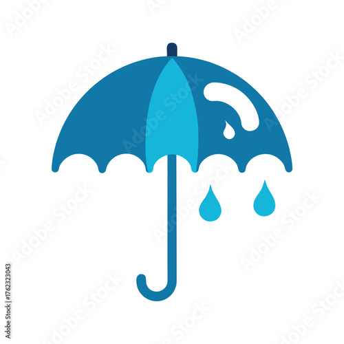 umbrella liquid swirls and drops vector