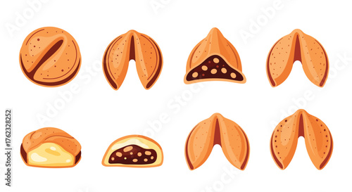 Fortune cookies assortment: delicious baked treats.