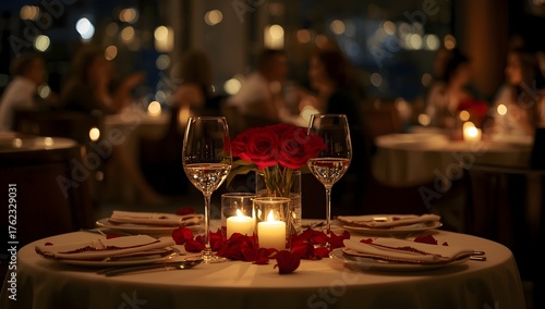 Sophisticated table decor for date night