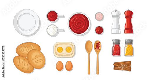 Delicious food ingredients for cooking and meal preparation.