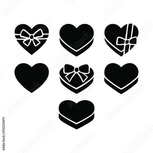 Set of Heart-Shaped Gift Boxes Charming Collection for Various Occasions