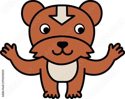 Cute Baby Bear Mascot Cartoon Character Vector | Funny Animal for Kids and Branding