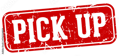 pick up rectangular sign. pick up stamp