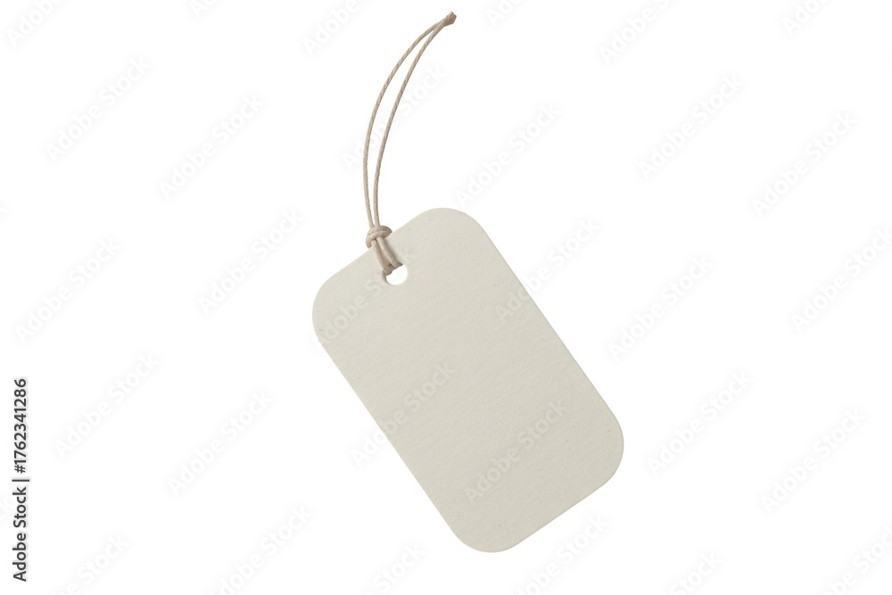 Fototapeta premium Blank label tag with twine for price or product information
