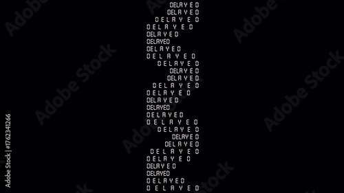 4K Delayed text in kinetic and procedural animation.