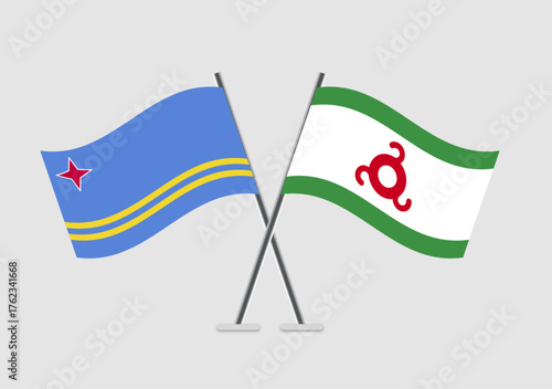Aruba and Ingushetia vector flags graphic for official theme