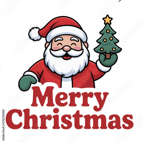 christmas card with santa claus