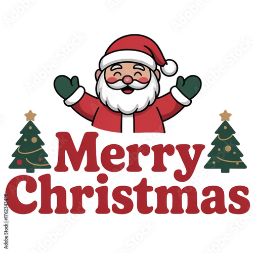 christmas card with santa claus