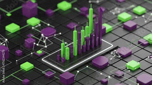 3D Graph Visualization on Digital Grid with Abstract Data Elements