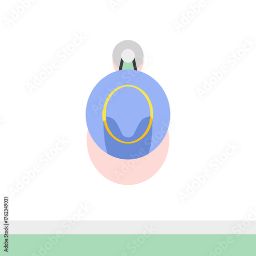 Hat hanging on hook in hallway with minimalistic style - Concept of winter  