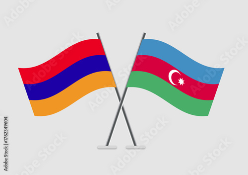 Armenia and Azerbaijan vector flags in minimal crossed composition