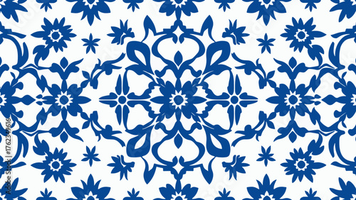 Vector damask seamless pattern background. Classical luxury old fashioned damask ornament, royal victorian seamless texture for wallpapers