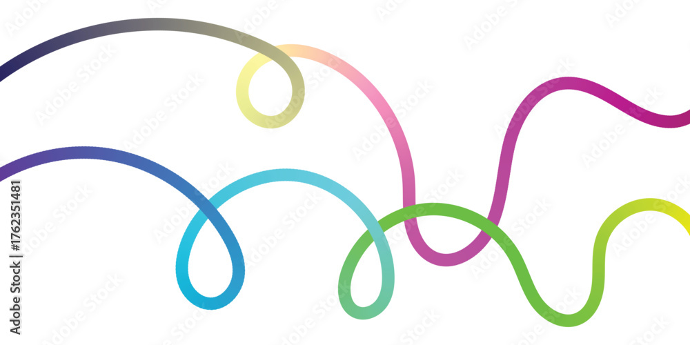Fototapeta premium Vibrant, flowing abstract lines with bright gradient colors create a modern, dynamic background perfect for creative projects and eye catching presentations