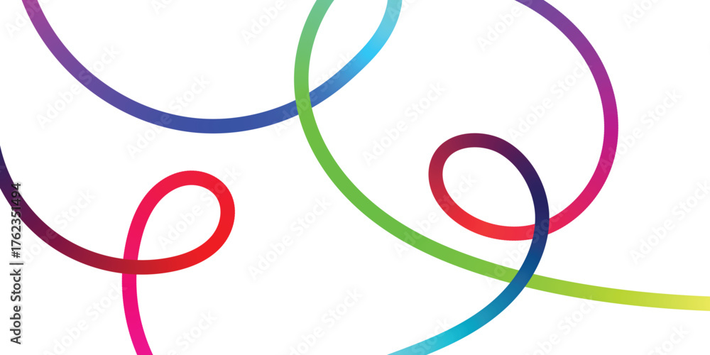 Obraz premium Vibrant, flowing abstract lines with bright gradient colors create a modern, dynamic background perfect for creative projects and eye catching presentations