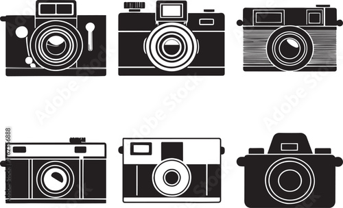 Photography Camera Silhouettes – Flat Design Bundle