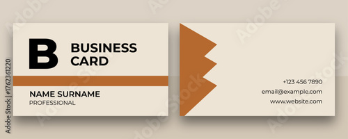 Modern Creative Terracotta Pattern Business Card Design. Modern Minimal Creative Edge Business Card Template. Elegant Modern Zigzag Pattern Business Card Design