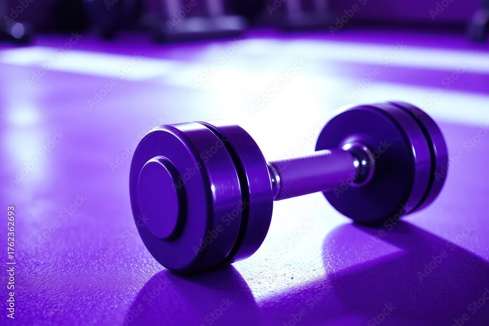 Fototapeta premium Purple Dumbbell a Vibrant Power