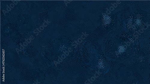 Glowing blue bokeh background with shining circles and soft light