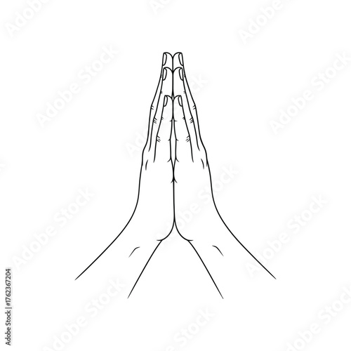 Praying hands gesture