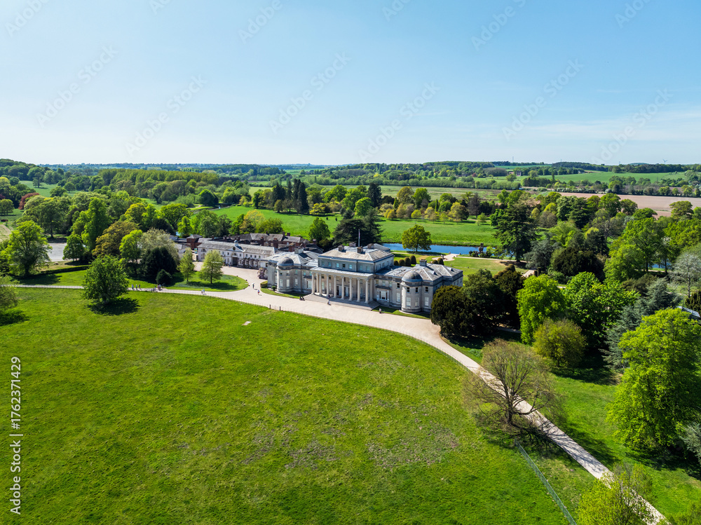Fototapeta premium Shugborough Estate from a drone, Great Haywood, Staffordshire, England