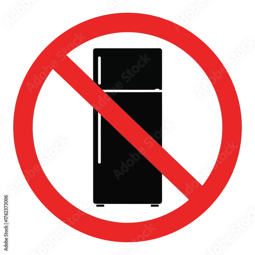 No refrigerator sign