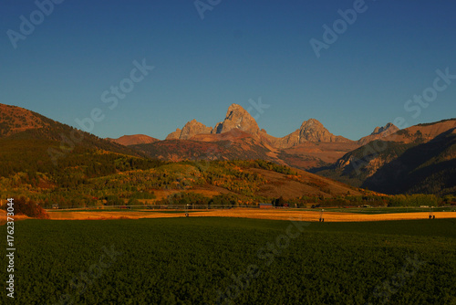 View of the Teton Mountains from Idaho