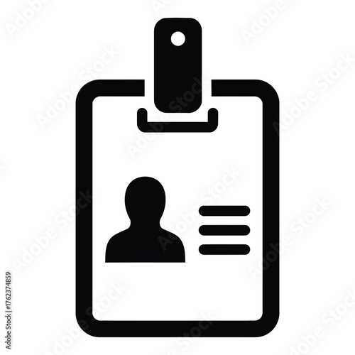 Id card with photo icon