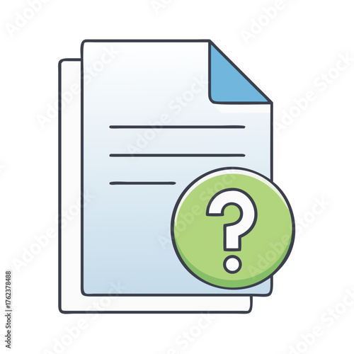 Document information with a question mark icon to indicate help and uncertainty