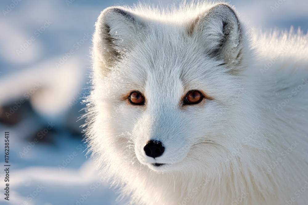 Obraz premium Close-up of an arctic fox in winter snow