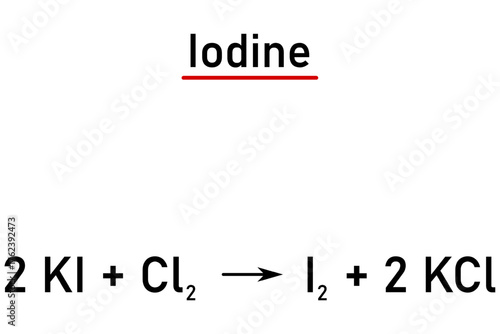 Chemical reaction - preparation of the chemical element iodine