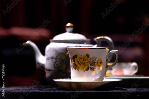 alte porzellan Tee Tasse und Tee Kanne