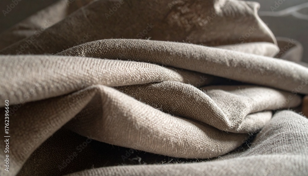 Fototapeta premium Folded linen fabric