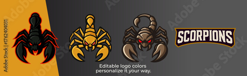Fierce Scorpion Mascot Logo for Esports and Gaming Team – Deadly Insect Vector Emblem Design