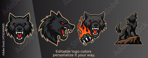Angry Wolf Head – Modern Esport Mascot Logo Vector for Gaming and Sports Team Identity