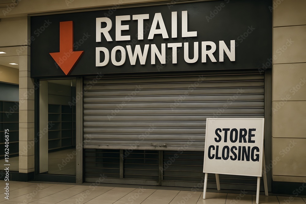 Obraz premium Closed retail store.