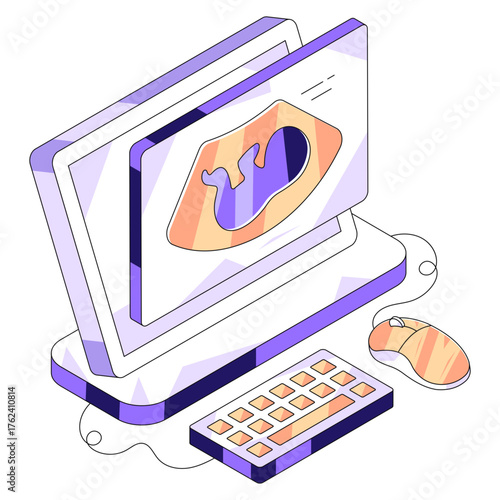 Modern design illustration of ultrasound