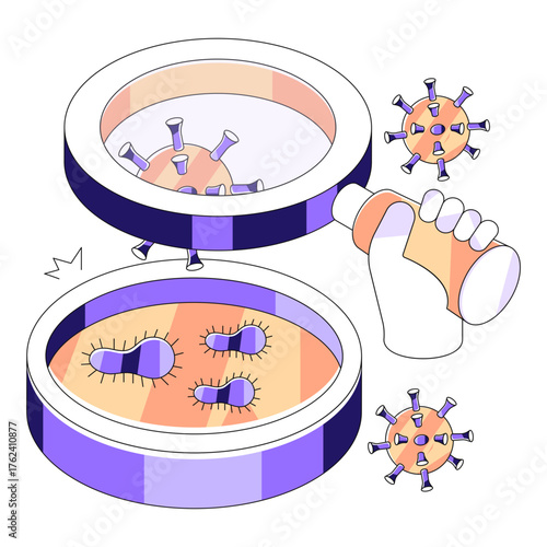 Perfect design illustration of bacteria Search
