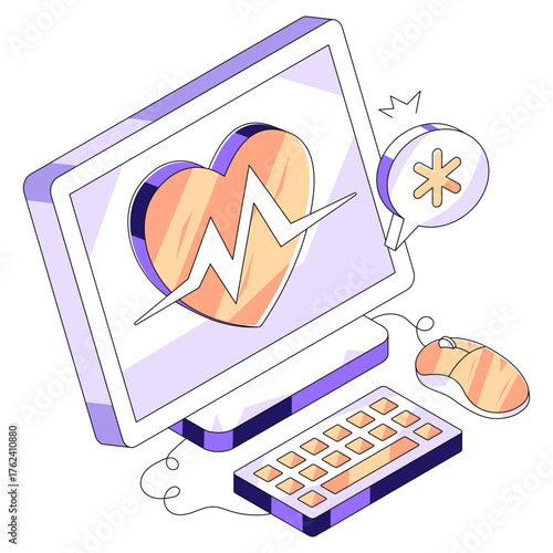 A unique design illustration of online diagnostics