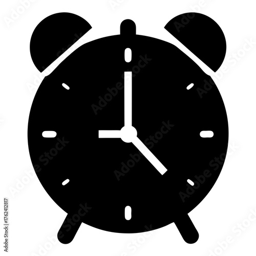 Vector art of alarm clock, ticking away, representing time, deadlines, and reminders, symbolizing urgency and the importance of punctuality