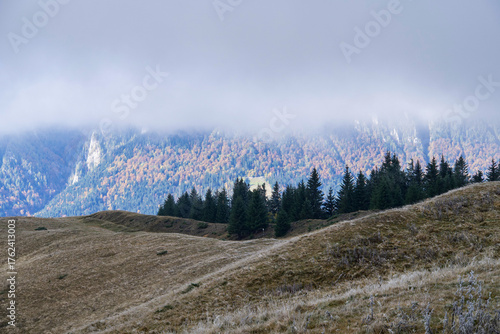 snow covered mountains, Baiu Mountains, Romania 